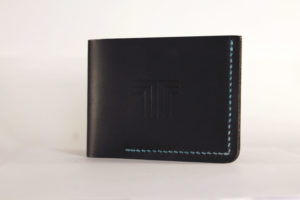 Black and Blue Leather Wallet