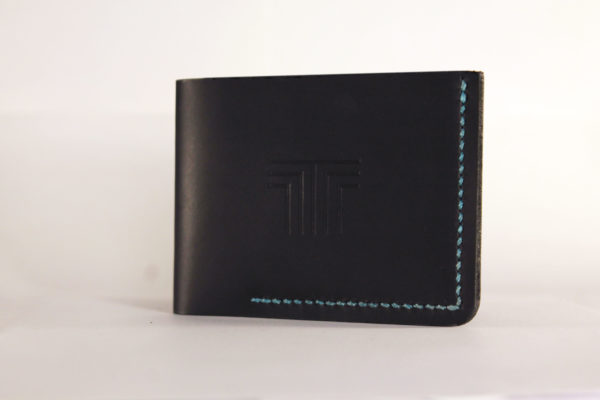Black and Blue Leather Wallet