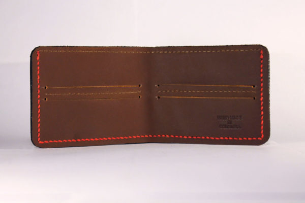 Brown and Red Leather Wallet - Image 2