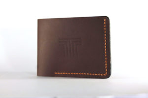 Brown and Brown Leather Wallet
