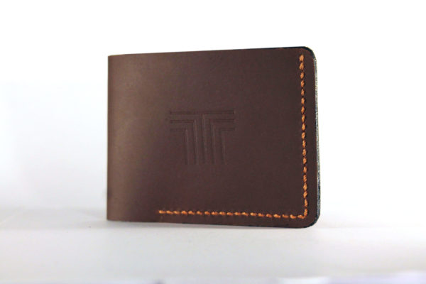Brown and Brown Leather Wallet